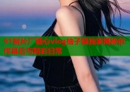 91制片厂糖心vlog柚子猫独家揭秘创作幕后与精彩日常
