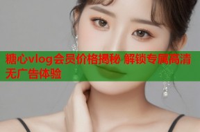 糖心vlog会员价格揭秘 解锁专属高清无广告体验