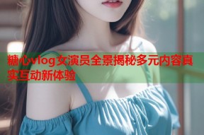 糖心vlog女演员全景揭秘多元内容真实互动新体验