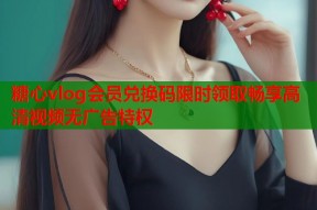糖心vlog会员兑换码限时领取畅享高清视频无广告特权