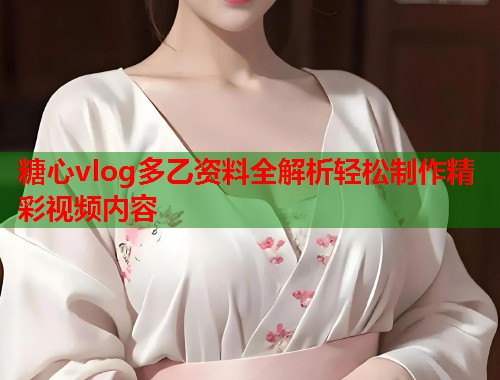 糖心vlog多乙资料全解析轻松制作精彩视频内容  第1张