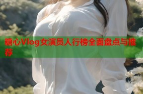 糖心Vlog女演员人行榜全面盘点与推荐
