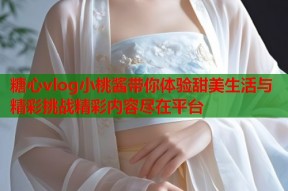 糖心vlog小桃酱带你体验甜美生活与精彩挑战精彩内容尽在平台