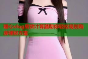 糖心vlog房贷计算器助你轻松规划购房理财方案