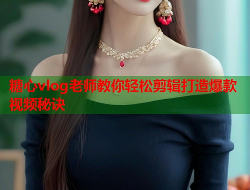 糖心vlog老师教你轻松剪辑打造爆款视频秘诀  第1张