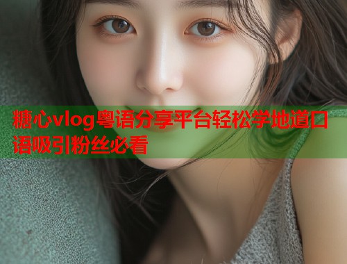 糖心vlog粤语分享平台轻松学地道口语吸引粉丝必看  第1张